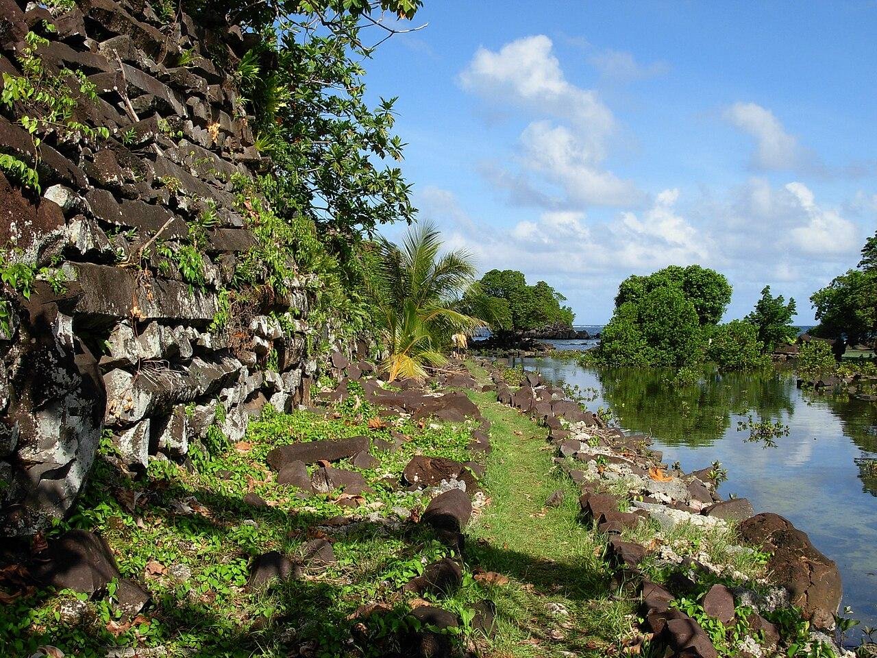 The volcanic "log" city of Nan Madol.