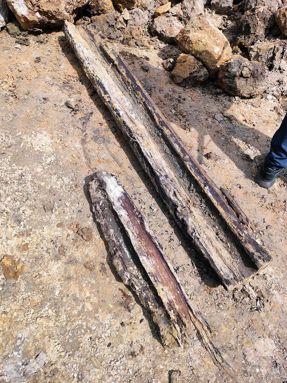 Roman wooden water pipe unearthed beneath the Belgian city of Leuven